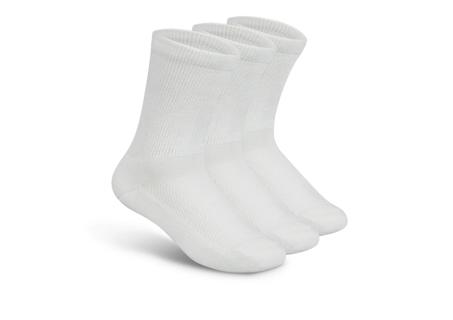 Padded Sole Diabetic Socks - White 1 Padded Sole Diabetic Socks - White