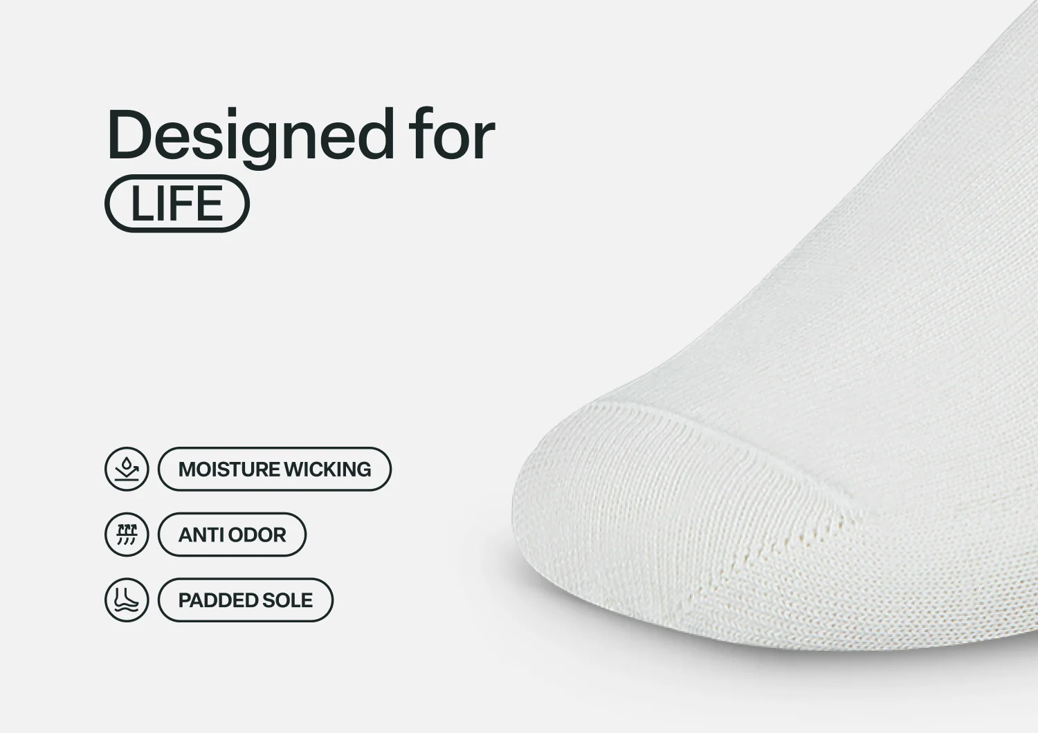 Padded Sole Diabetic Socks - White 6 Padded Sole Diabetic Socks - White