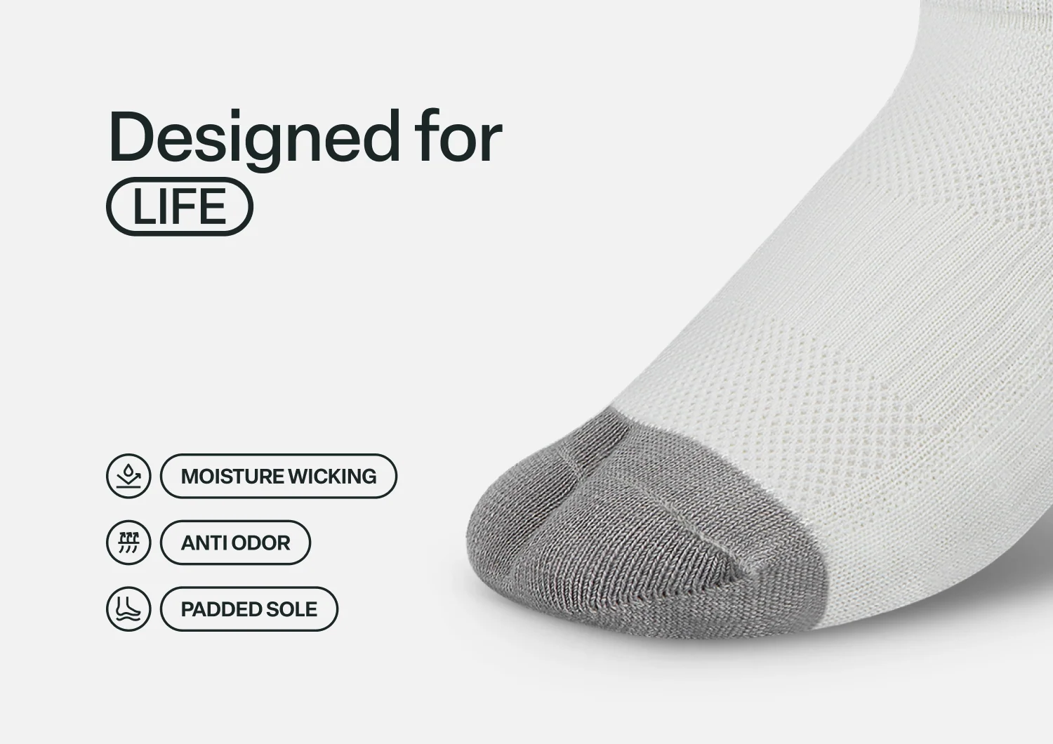 Bunion Relief, Padded Low Cut Socks - White 6 Bunion Relief, Padded Low Cut Socks - White