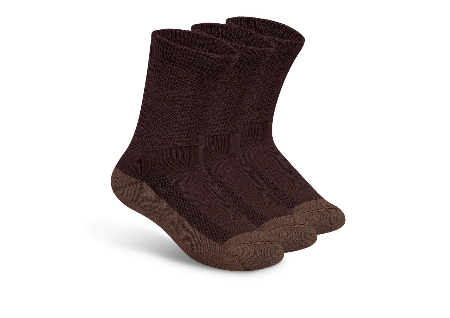 Padded Sole Socks - Dark Brown 1 Padded Sole Socks - Dark Brown