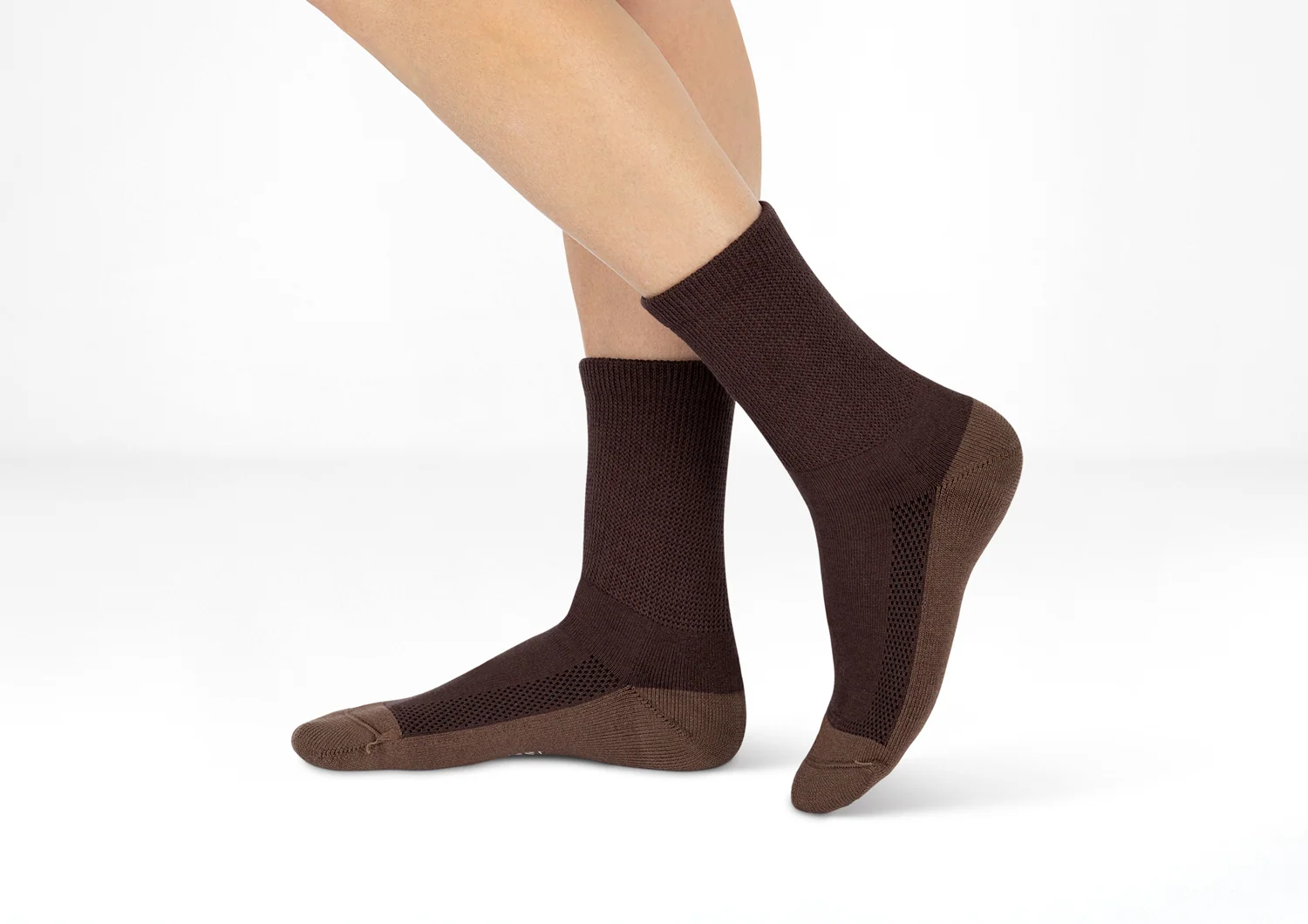 Padded Sole Socks - Dark Brown 2 Padded Sole Socks - Dark Brown